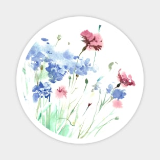 Сornflower herbs illustration Magnet